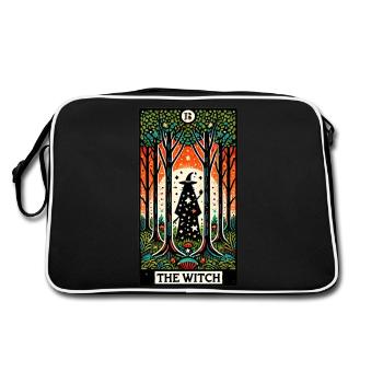 Die Hexen-Tarotkarte - Retro Tasche - Schwarz/Weiß - Hinten