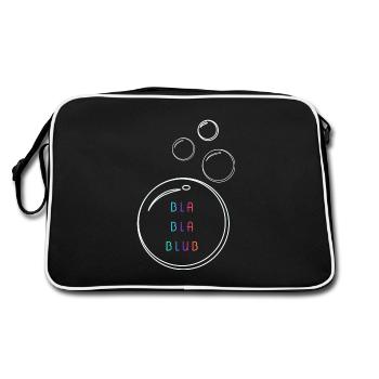 Bla bla blub - Sac Retro - noir/blanc - Dos