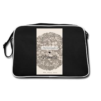 « La Terre rit dans les fleurs » - Sac Retro - noir/blanc - Dos