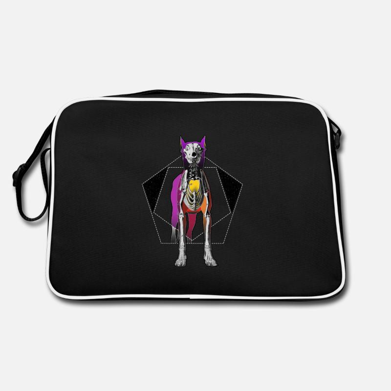 chemise de chien - Sac Retro - noir/blanc