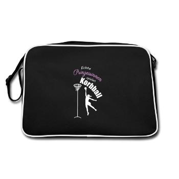 Real princesses play netball - Retro Bag - black/white - Back