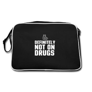 Certainement pas sur les drogues - Sac Retro - noir/blanc - Dos