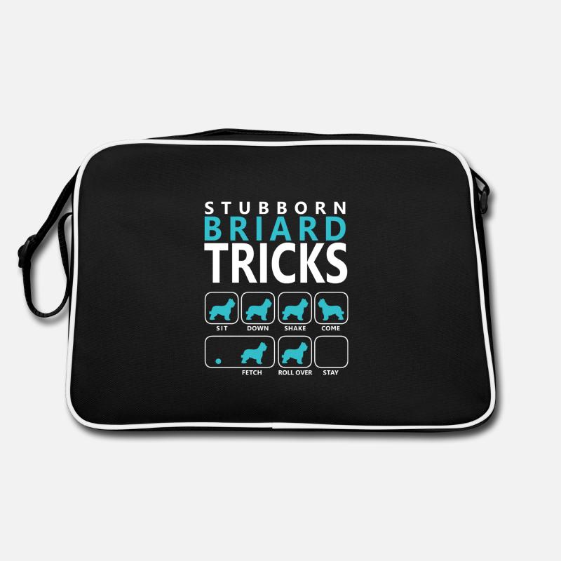Hartnäckige Briard-Tricks Retro Tasche