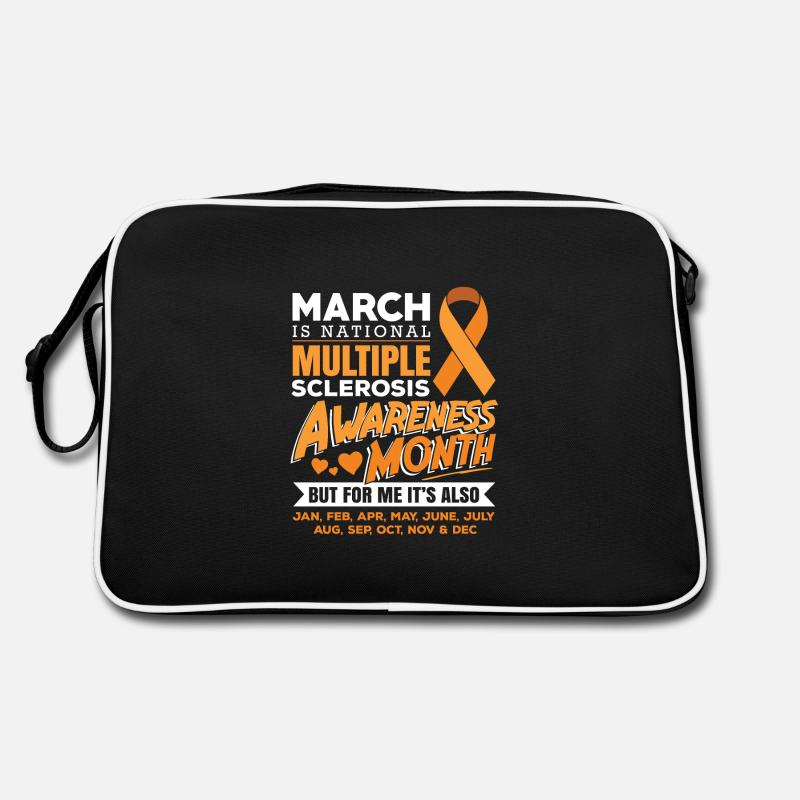MS Awareness Warrior - Retro Tasche - Schwarz/Weiß