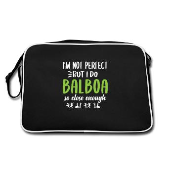 Lustiges Balboa Dance Design als Geschenk - Retro Tasche - Schwarz/Weiß - Hinten