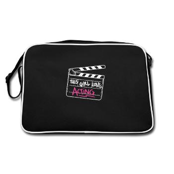 Broadway theater drama actor gift - Retro Bag - black/white - Back