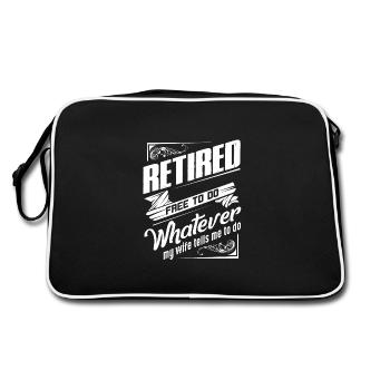 Retraité libre de faire tout ce que ma femme me dit de faire - Sac Retro - noir/blanc - Dos