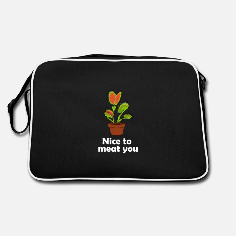 Venus flytrap plante carnivore cadeau - Sac Retro - noir/blanc