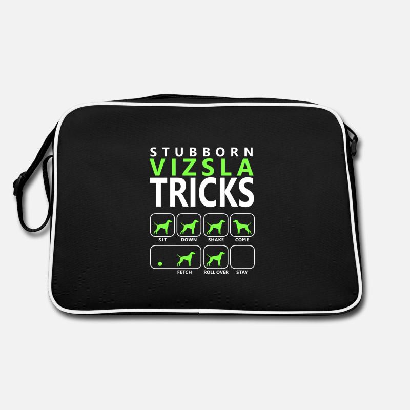 Hartnäckige Vizsla-Tricks Retro Tasche