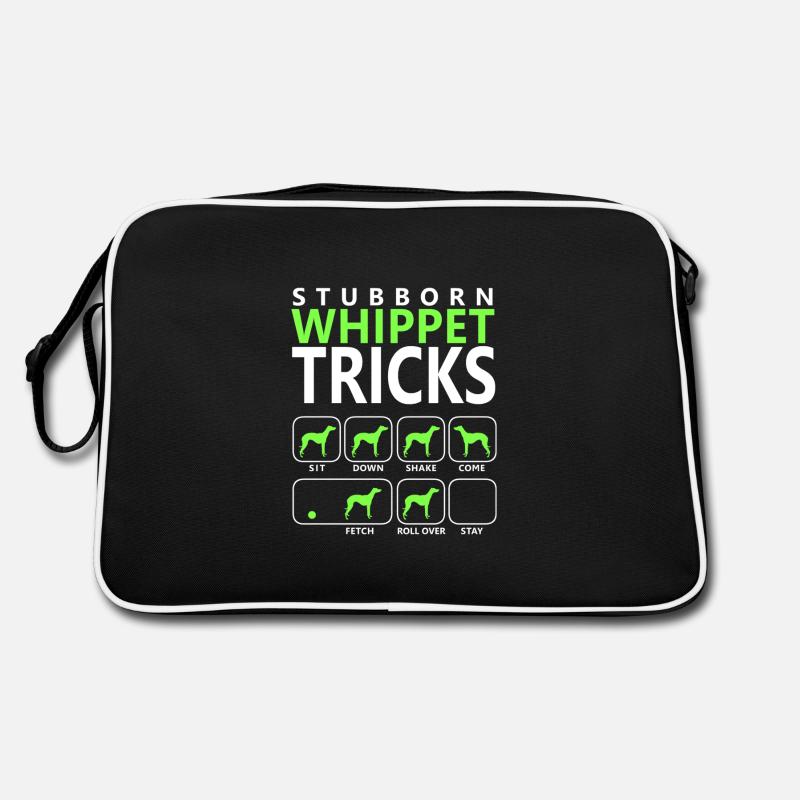 Hartnäckige Whippet-Tricks Retro Tasche