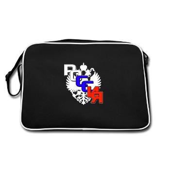 Russie russie rossia lettrage cyrillique - Sac Retro - noir/blanc - Dos