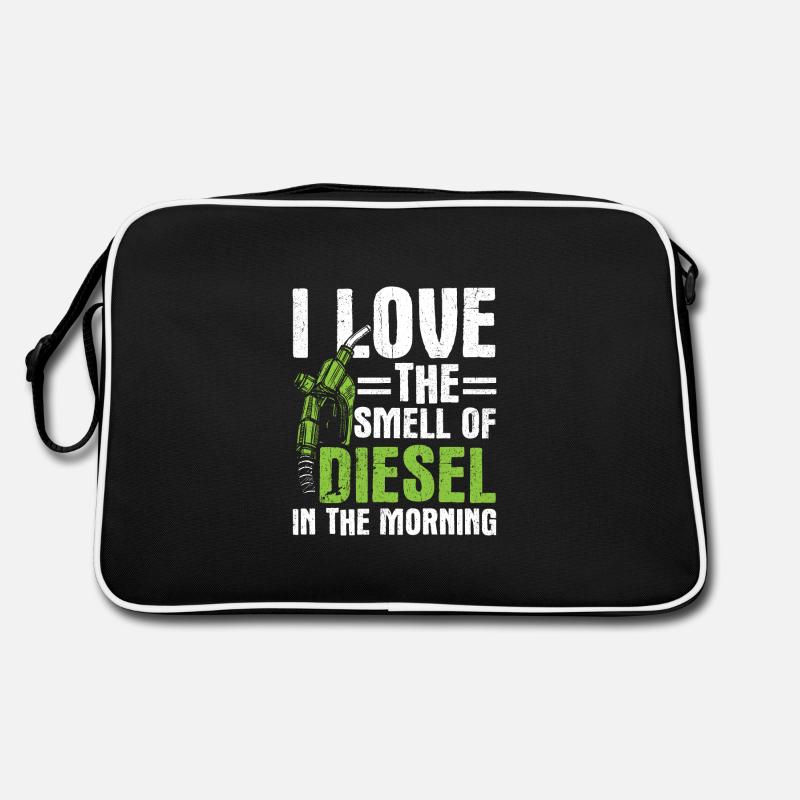 Citation impressionnante de conception diesel L'odeur du diesel Sac Retro