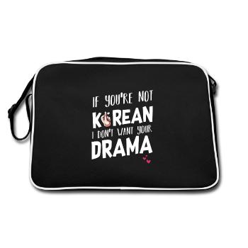 Si vous n'êtes pas coréen, je ne veux pas de votre drame - Sac Retro - noir/blanc - Dos