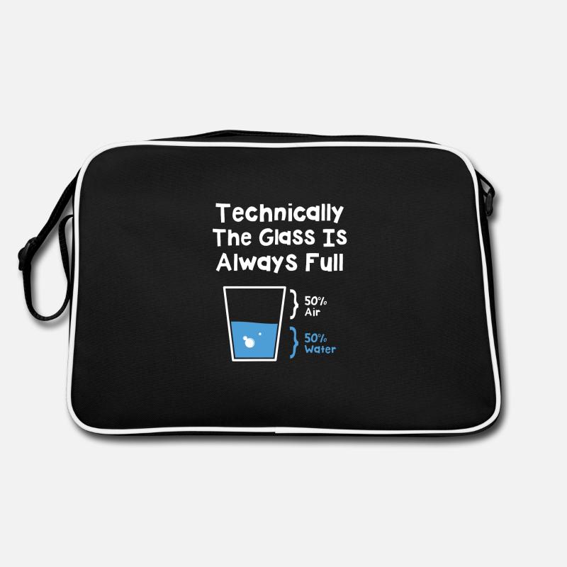 Techniquement, le verre est toujours plein Sac Retro