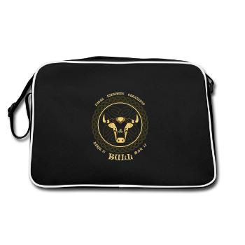 Celts Zodiac sign for April Ox Celts Astrolo - Retro Bag - black/white - Back