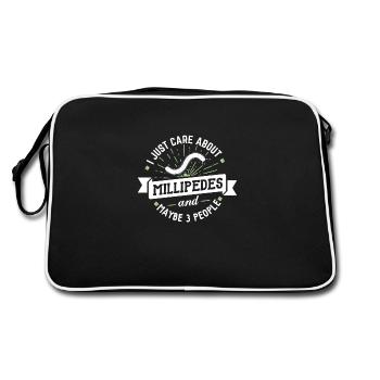 Mille-pattes Je me soucie juste des mille-pattes - Sac Retro - noir/blanc - Dos