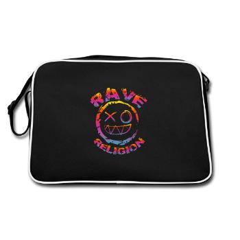 Tenue de festival de trance Edm Techno Raving Religion - Sac Retro - noir/blanc - Dos