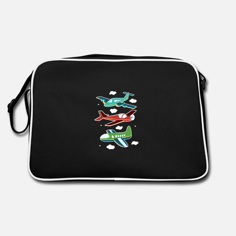 Airplanes Kids Aviator Pilot Sky Clouds Shirt Retro Bag