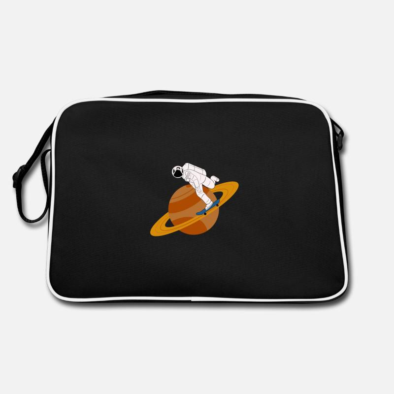Astronaut Skateboard Saturn Rings Space Gift Retro Bag