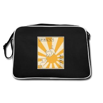 chat kawaii ramen anime conception de chat en peluche kawaii nek - Sac Retro - noir/blanc - Dos