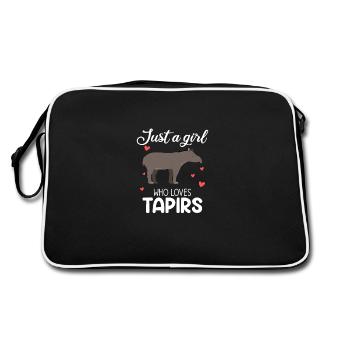 Tapir vintage Rétro, tapir - Sac Retro - noir/blanc - Dos