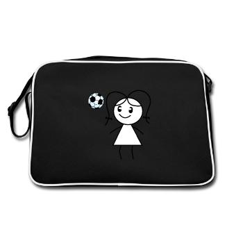 soccer girl - Sac Retro - noir/blanc - Dos