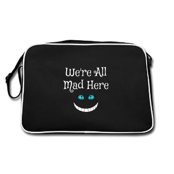 Cheshire Cat - Nous sommes tous fous ici! - Sac Retro - noir/blanc - Dos