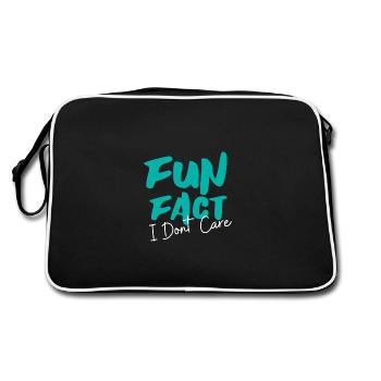 I'm not interested in "Fun fact, i don't care" - Retro Bag - black/white - Back