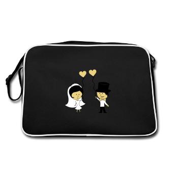 married couple - Retro Bag - black/white - Back