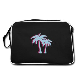 Palm trees - Retro Bag - black/white - Back
