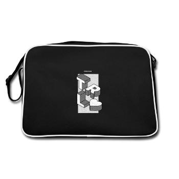 Retro Tiroler Bua Tiroler Urlaub Heimat Shirt - Retro Bag - black/white - Back