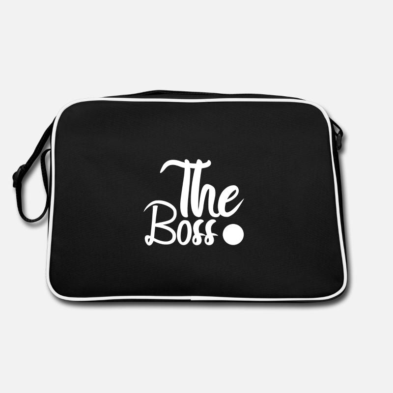 The Boss Paar Design - Retro Tasche - Schwarz/Weiß