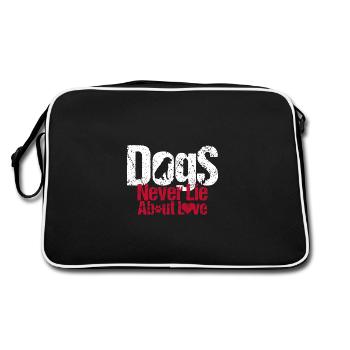 Animal Rescue - Dogs Never Lie About Love - Sac Retro - noir/blanc - Dos