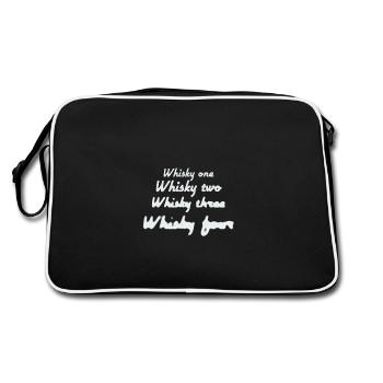 Whiskey One Whiskey two whiskey three whiskey four - Retro Bag - black/white - Back
