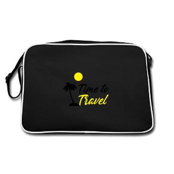 time to travel - Sac Retro - noir/blanc - Dos