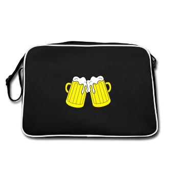 Verres à bière - Sac Retro - noir/blanc - Dos