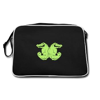 crocodiles forts 2 - Sac Retro - noir/blanc - Dos