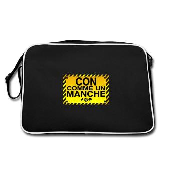 con comme manche insulte humour panneau plaque 505 - Sac Retro - noir/blanc - Dos