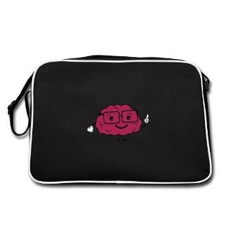 smart brain - Retro Bag - black/white - Back