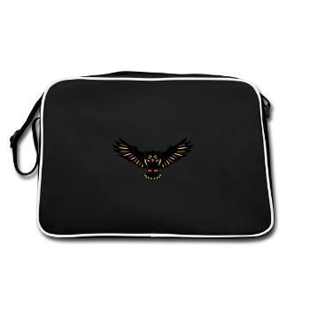 chouette faune 01 - Sac Retro - noir/blanc - Dos
