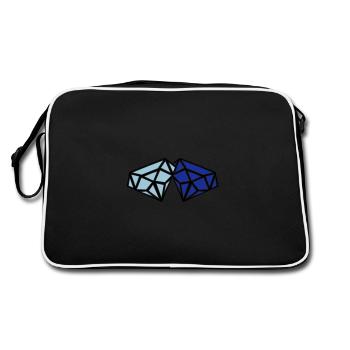 diamonds - Retro Bag - black/white - Back