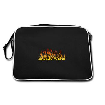 flamme flame feu 1805 B - Sac Retro - noir/blanc - Dos