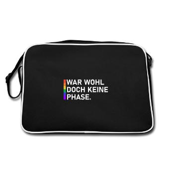 War wohl doch keine Phase - Retro Tasche - Schwarz/Weiß - Hinten