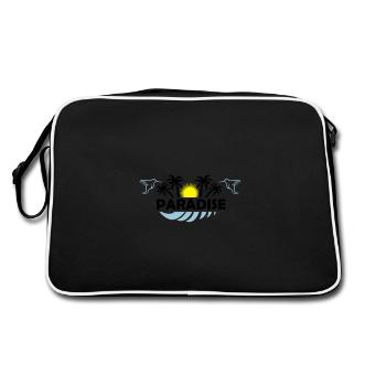paradise 02 - Retro Bag - black/white - Back