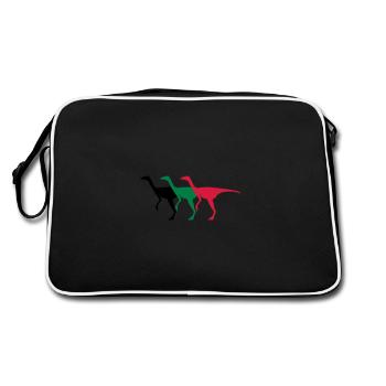 dinos - Retro Bag - black/white - Back