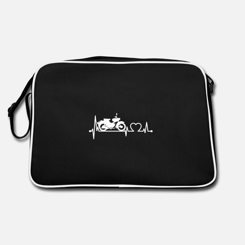 Simson Spatz Herzschlag -weiss- Retro Tasche