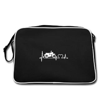 Battement de coeur Simson Sparrowhawk -blanc- - Sac Retro - noir/blanc - Dos