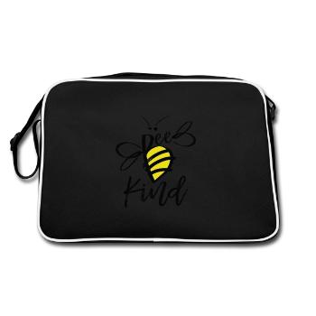 Bee Kind - Retro Bag - black/white - Back