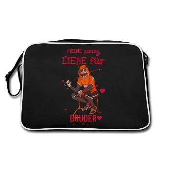 Tout mon amour pour mon frère - Sac Retro - noir/blanc - Dos