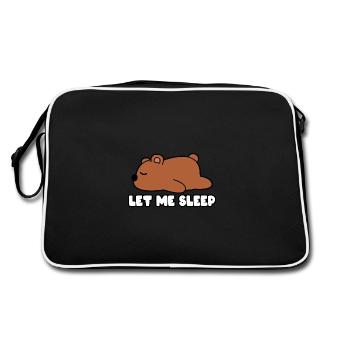 Let me sleep bear - Retro Bag - black/white - Back